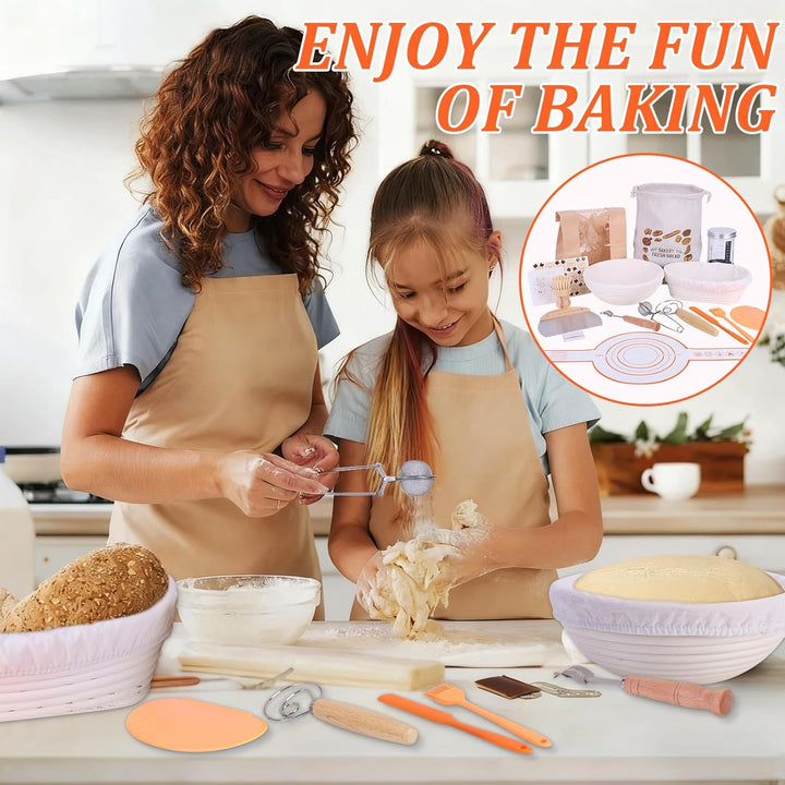 Brot Backen Zubehör, Gärkörbchen Für Sauerteig Starter Set, Gärkorb Brot Brot Backen Mit Sauerteig S