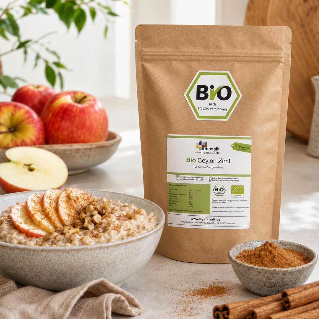 Bio Ceylon Zimt 1000g gemahlen - Typ Ceylon - Premium Qualität, keimreduziert, glutenfrei, laktosef