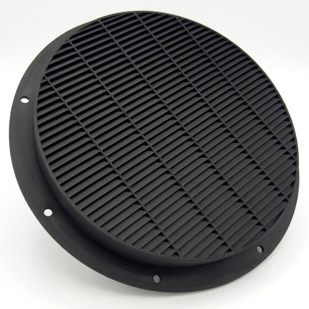 Lichtfalle 200mm Gen 2 lichtdichtes Zuluftgitter für Growbox & Growzelt | Für 200mm Systeme · Schwar