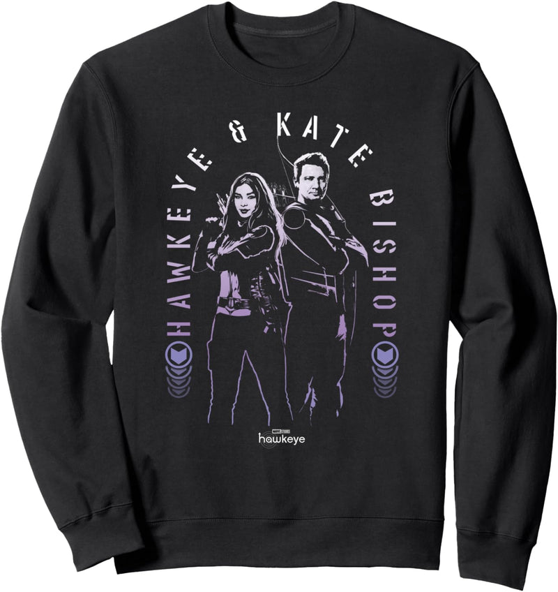 Marvel Hawkeye & Kate Bishop Superhero Pose Sweatshirt