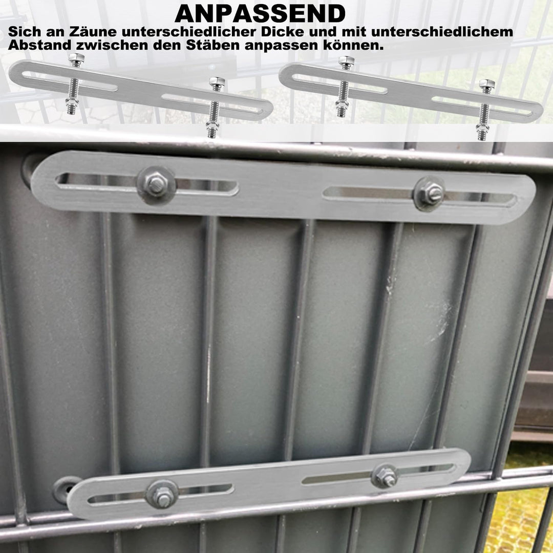Befestigungsset für Zaunbriefkasten 2stk Zaunbefestigung 280 x 24mm Briefkasten Befestigung Briefkas