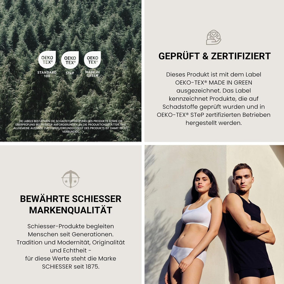 Schiesser Premium Spannbettlaken Flexi | 95|5 Wohlfühlformel | aus nachhaltiger Produktion | für Mat