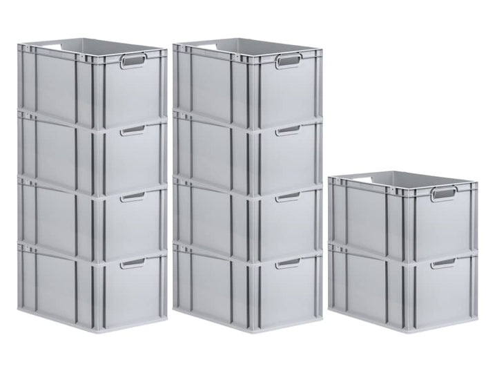 PROREGAL SuperSparSet 10x Eurobox NextGen Grip | HxBxT 32x40x60cm | Griffe offen | Verstärkter Boden
