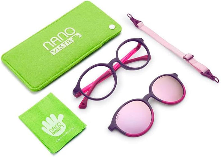 NANOVISTA Unisex Sonnenbrille 44 Purpura Mate/Frambuesa, 44 Purpura Mate/Frambuesa