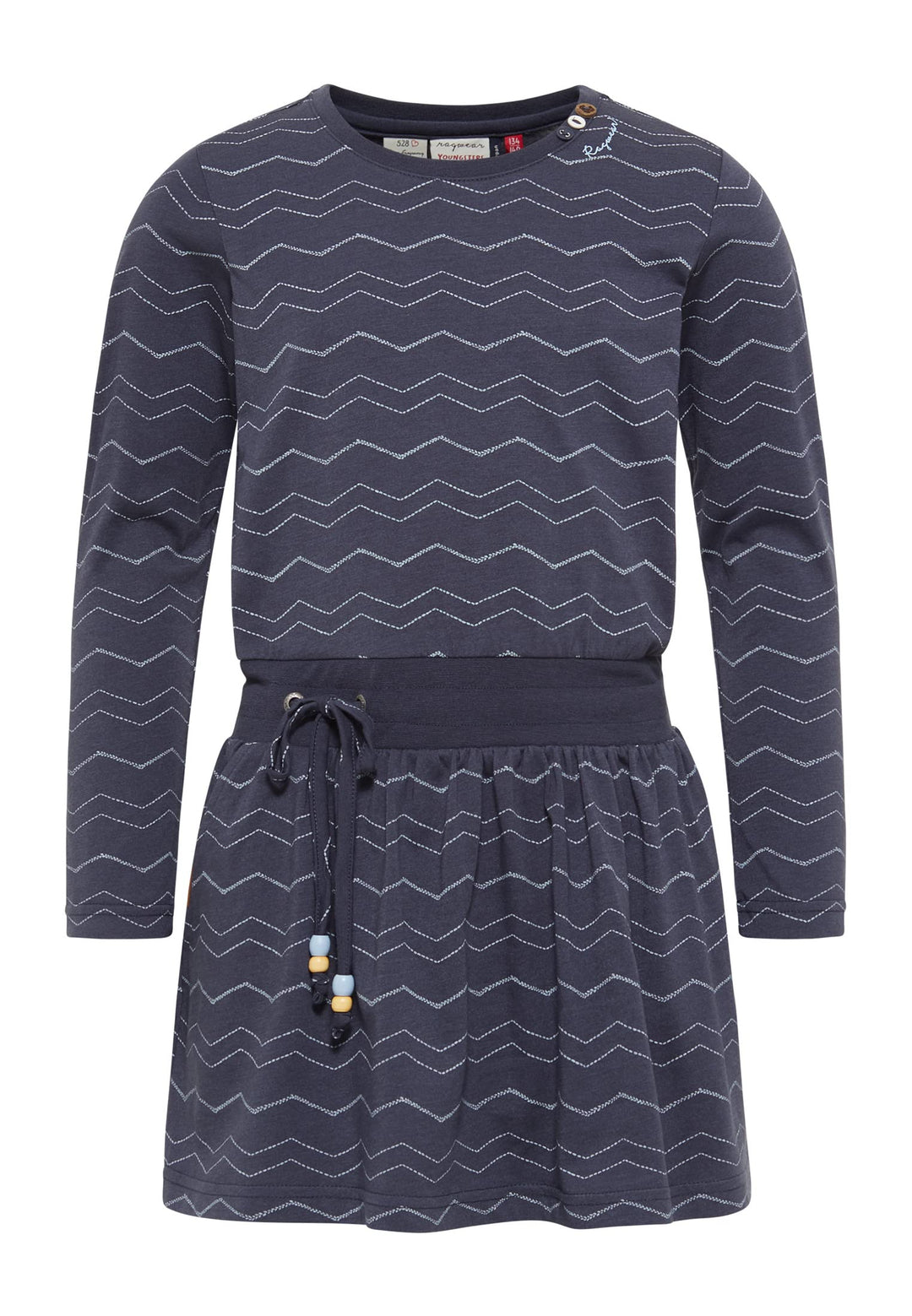 Ragwear MAGY Long Chevron Mädchen Kleid 122-128 Navy, 122-128 Navy