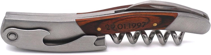 Premium Kellnermesser mit individueller Gravur - Weinöffner mit persönlicher Lasergravur