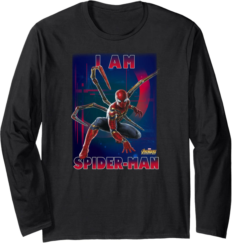 Marvel Avengers: Infinity War I Am Spider-Man Poster Langarmshirt