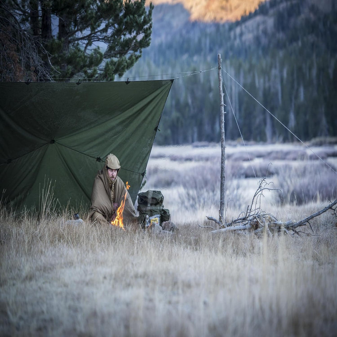 Helikon-Tex Supertarp Polyester-Plane, 3 x 3 m, Zwei Abdeckungen im Lieferumfang enthalten, wasserab