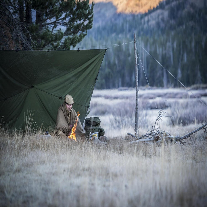 Helikon-Tex Supertarp Polyester-Plane, 3 x 3 m, Zwei Abdeckungen im Lieferumfang enthalten, wasserab