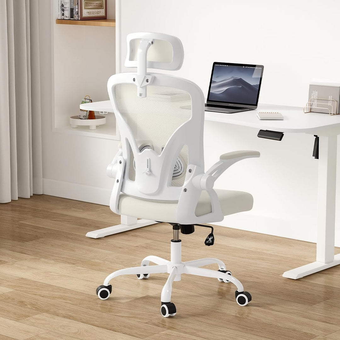 Farini Ergonomischer Stuhl mit Armlehne Büro Schreibtischstuhl mit Rollen Bequemer Home Office Stuhl