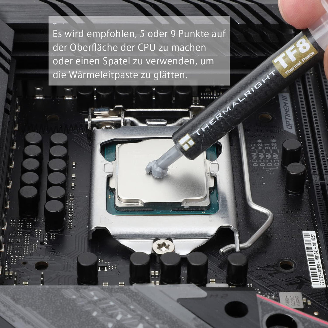 Thermalright TF8 Hochleistungs-Wärmeleitpaste - 5,8 Gramm, 13,8 W/mK, hohe Haltbarkeit, einfach anzu