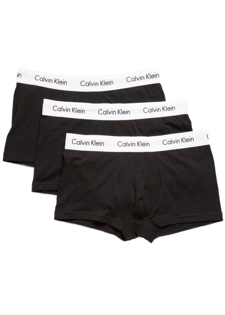 Calvin Klein 3 Stk. Low Rise Trunk COTTON STRETCH, M, schwarz