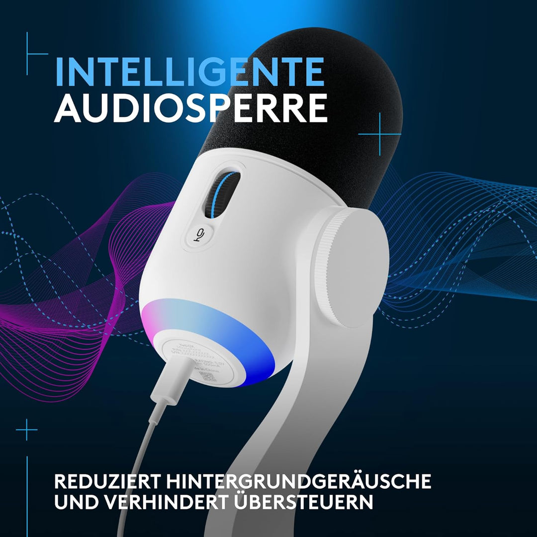 Logitech G Yeti GX dynamisches RGB-Gaming-Mikrofon mit LIGHTSYNC, USB-Mikrofon zum Streaming, Supern