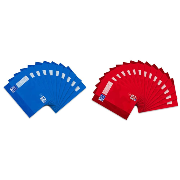 Oxford Schulheft A4, 32 Blatt, Lineatur 25, liniert mit Rand, 10 Stück & Schulheft A4, 16 Blatt, Lin