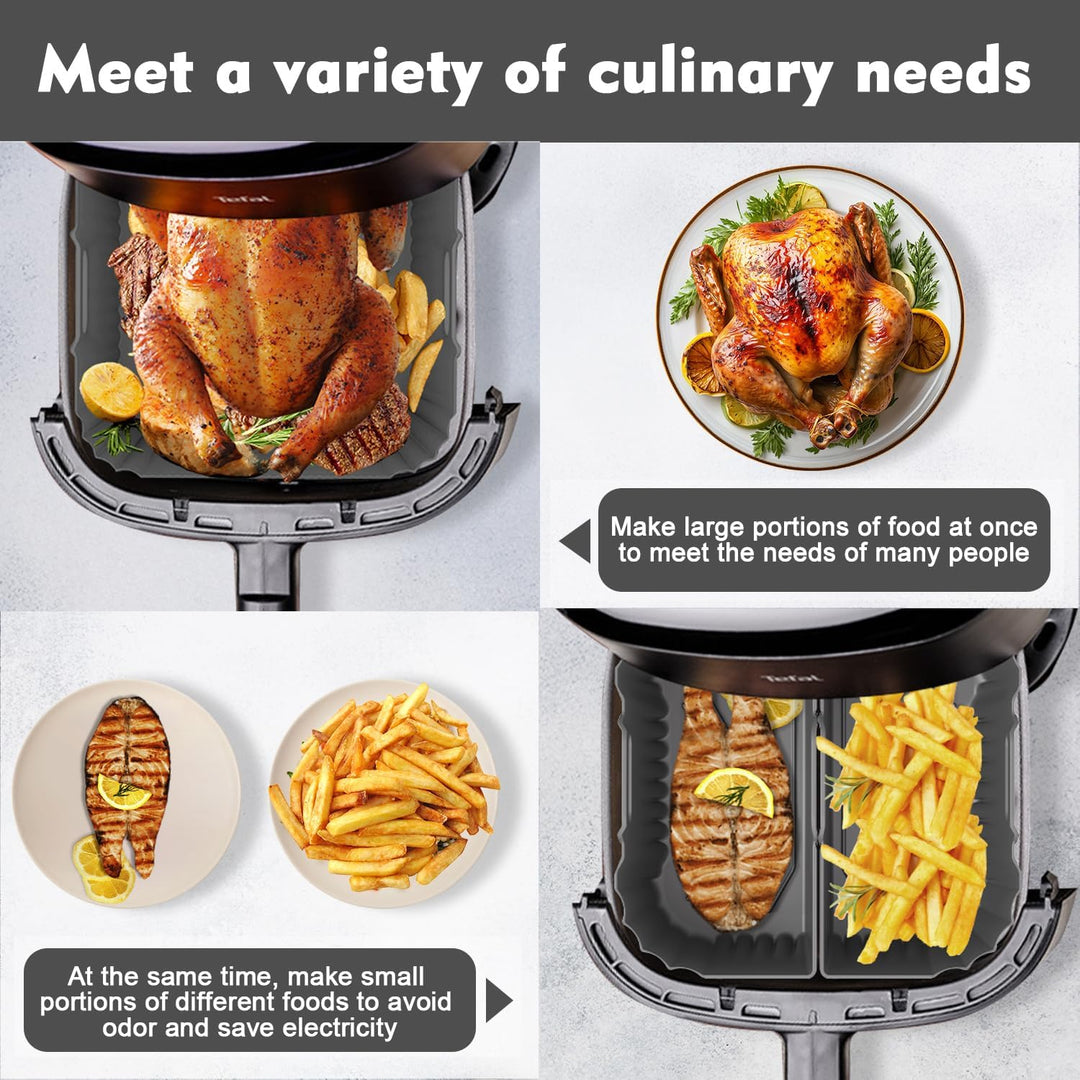 Silikonform für Heissluftfritteuse 19-23CM, Air Fryer Zubehör Silikon Einsatz anstelle Backpapier, H