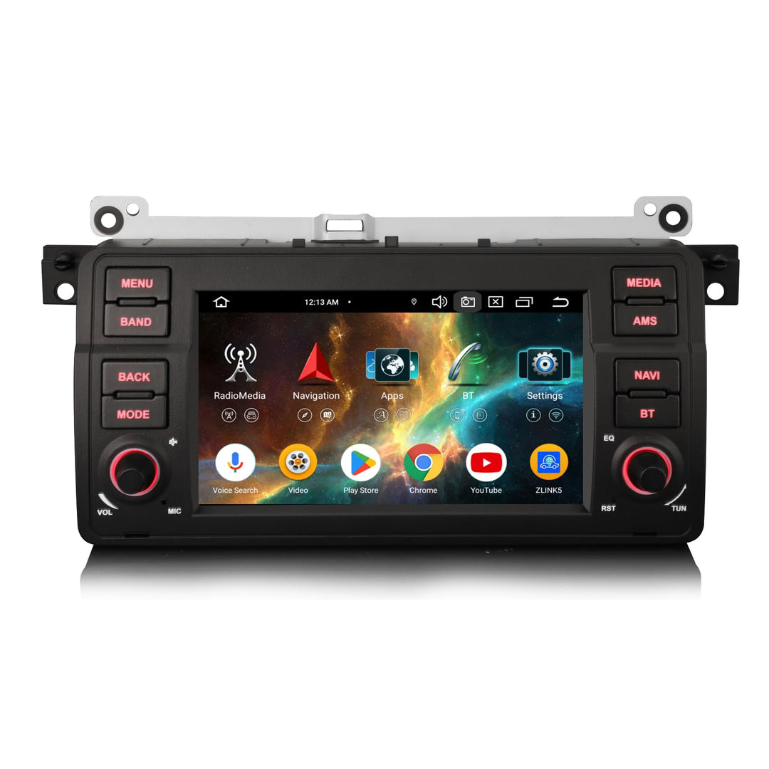 Erisin Acht Kern 4GB+64GB Android 14 Autoradio Für BMW 3er E46 316 320 MG ZT Rover 75 mit GPS Naviga