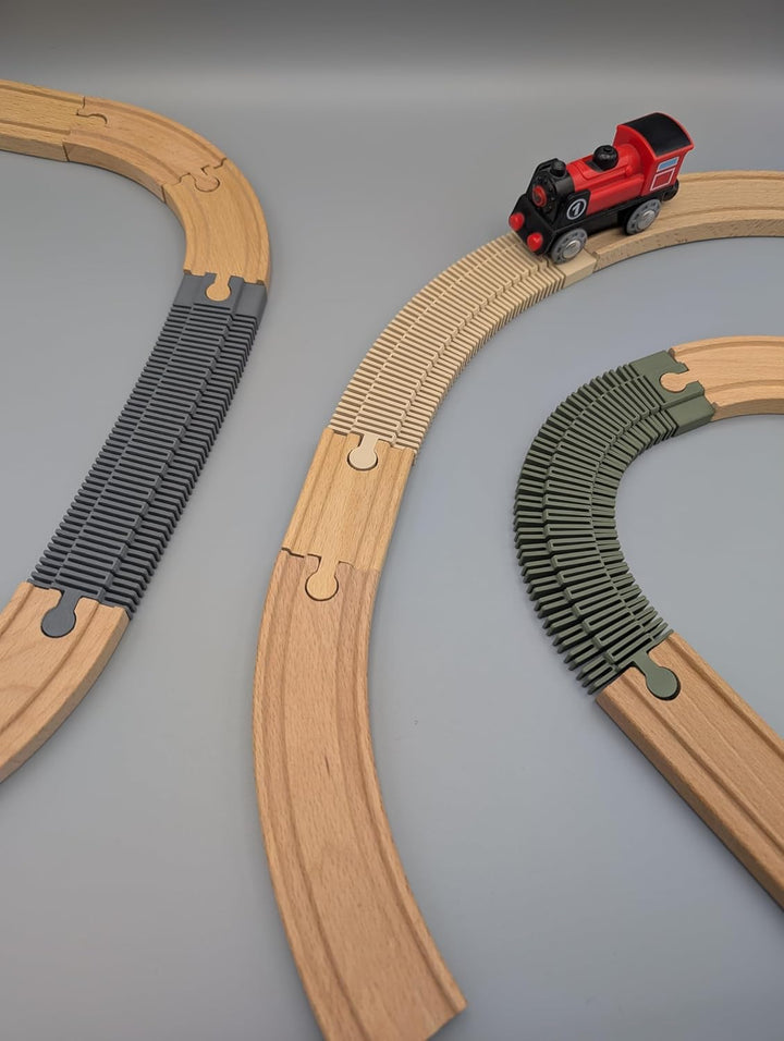 missing piece - Flexible Schiene für Holzeisenbahnen (3, Neutrale Töne) Neutrale Töne 3, Neutrale Tö