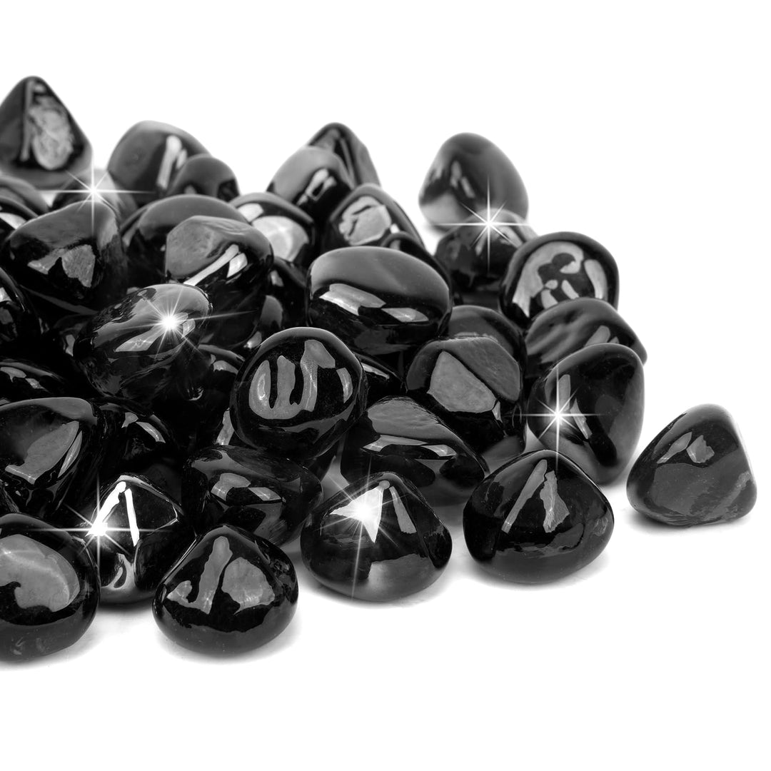 Mr. Fireglass 4,5 kg gemischte Feuerglas-Diamanten für Kamin, Feuerstelle und Lanscaping – 2,5 cm ho