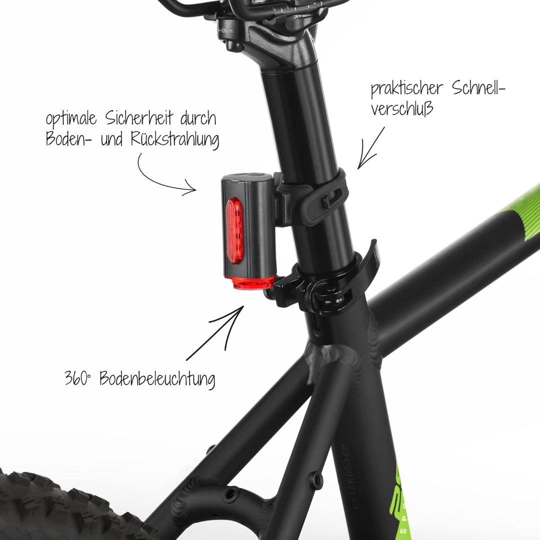 SIGMA SPORT - Aura 30 | LED Fahrradlicht 30 Lux | StVZO zugelassenes, batteriebetriebenes Vorderlich