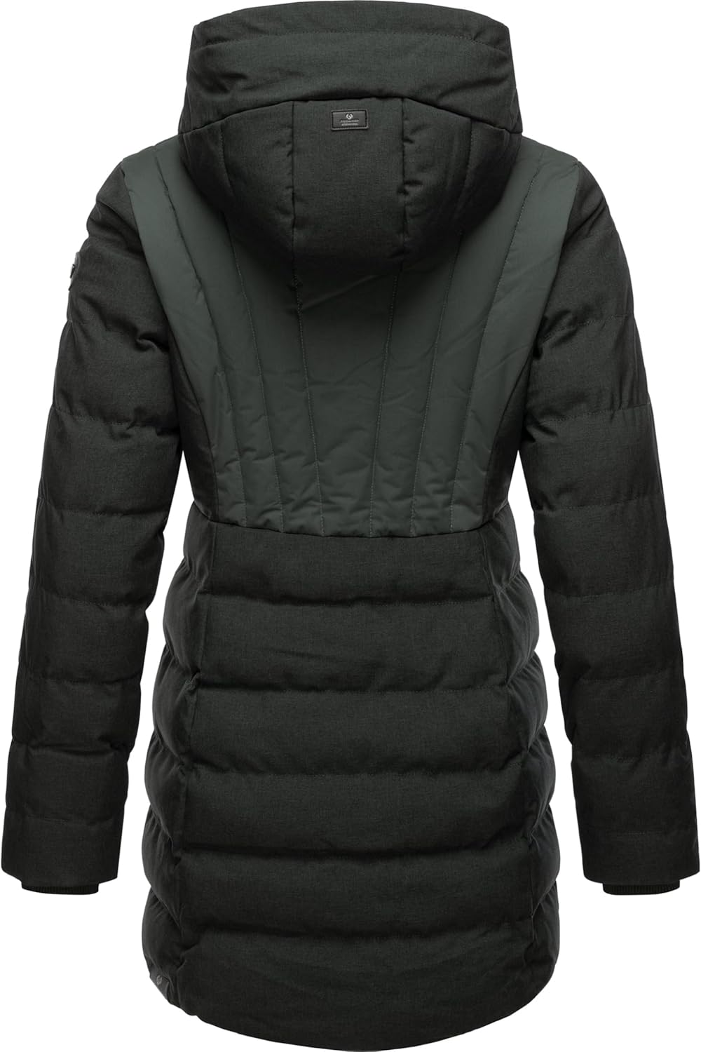 Ragwear Damen Wintermantel Warmer wasserdichter Steppmantel lang mit Kapuze Ashanta Block XS-6XL XXL