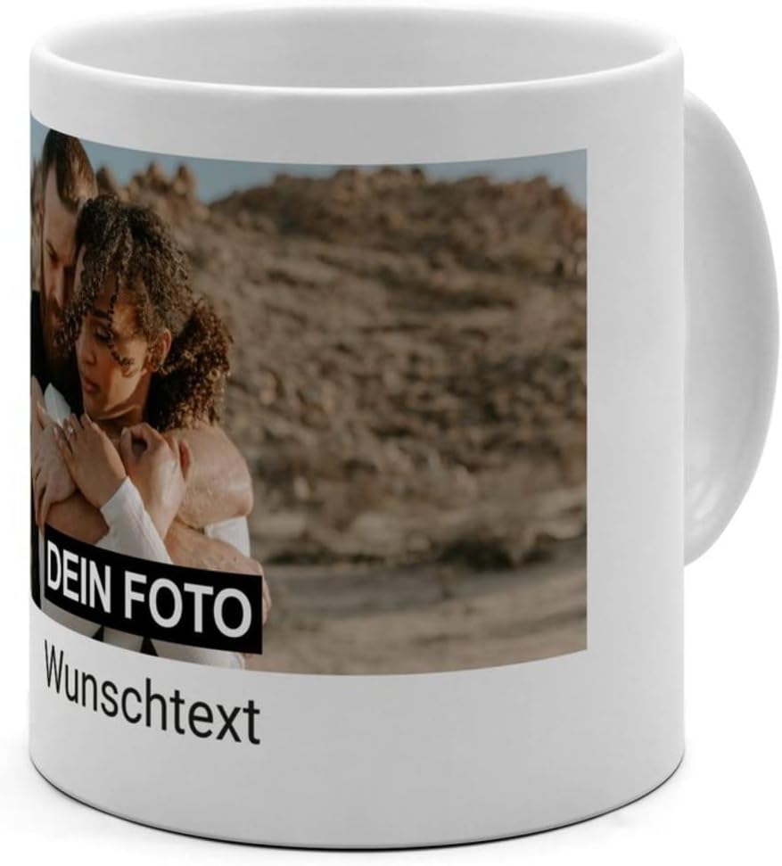 XL XXL Tasse 'Collage' - Personalisierte Fototasse mit eigenem Foto und Text - Grosse Tasse selbst g