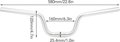 VGEBY Mountainbike-Lenker aus Aluminiumlegierung, Fahrrad-Schwalben-Lenker, U-Form, Fahrrad-Riser-Le