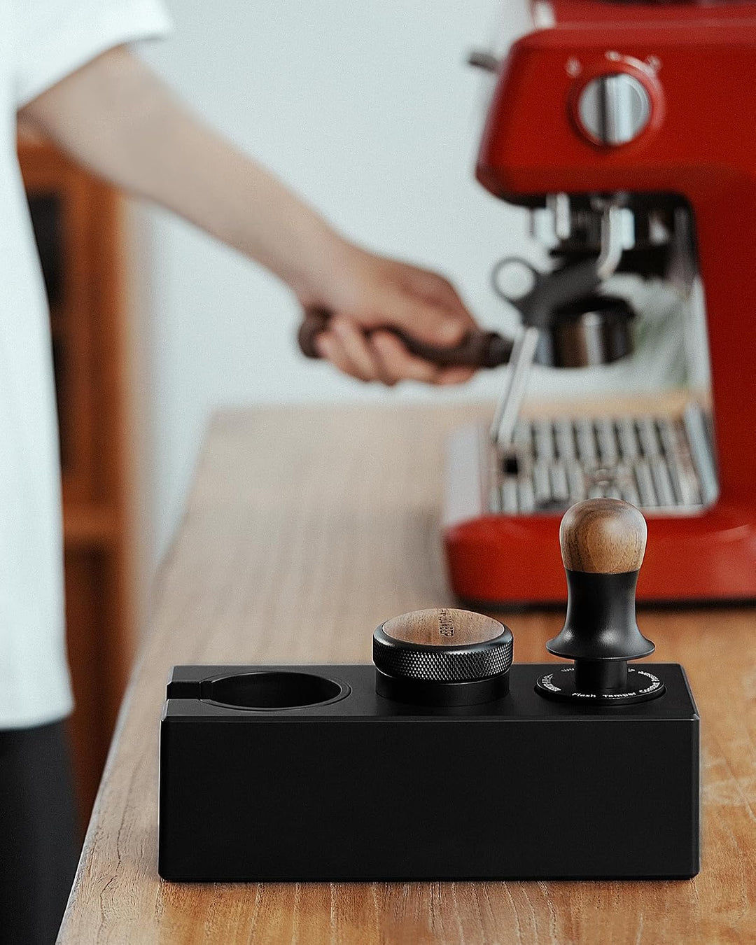 MHW-3BOMBER Espresso-Tampingstation, 4-in-1-Tamperstation zur Aufbewahrung, 51–58 mm Siebträger, Ver