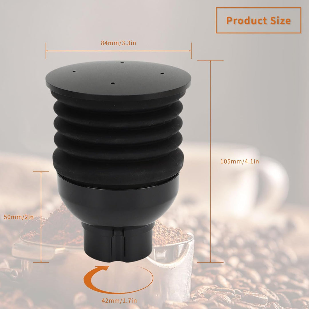 Gugxiom Kaffeemühle Blowing Bean Bin, Aluminiumlegierung Silikon hohe Genauigkeit Wiederverwendbare