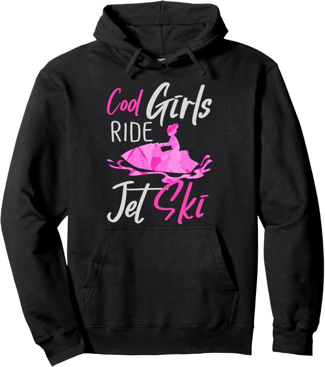 Coole Mädchen Ride Jet Ski Wassersport Funny Jetski Pullover Hoodie