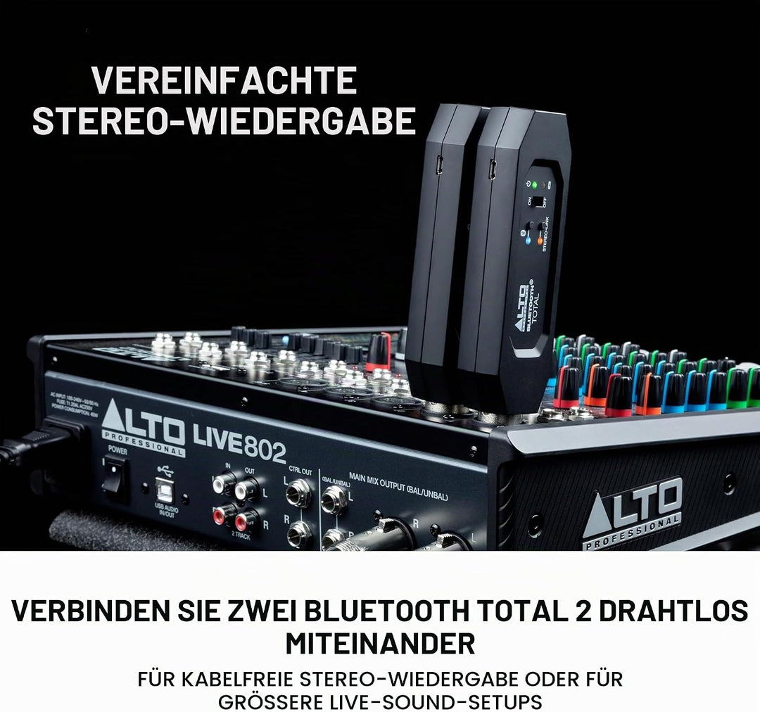 Alto Professional Bluetooth Total 2 - Wiederaufladbarer Bluetooth-Empfänger mit XLR-Verbindung für M