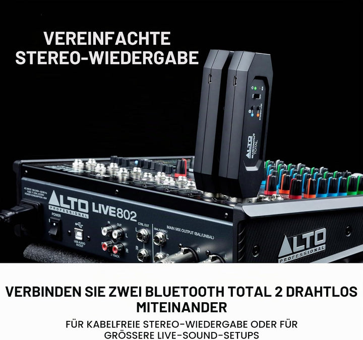 Alto Professional Bluetooth Total 2 - Wiederaufladbarer Bluetooth-Empfänger mit XLR-Verbindung für M