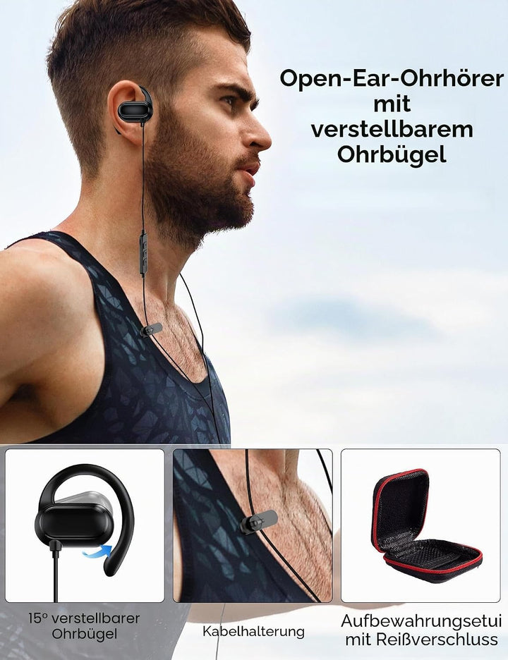 TOPAUX Open Ear Kopfhörer USB C mit Kabel für Samsung Galaxy S26 S25 S24 Ultra S23 FE A56 A16 A17 A3