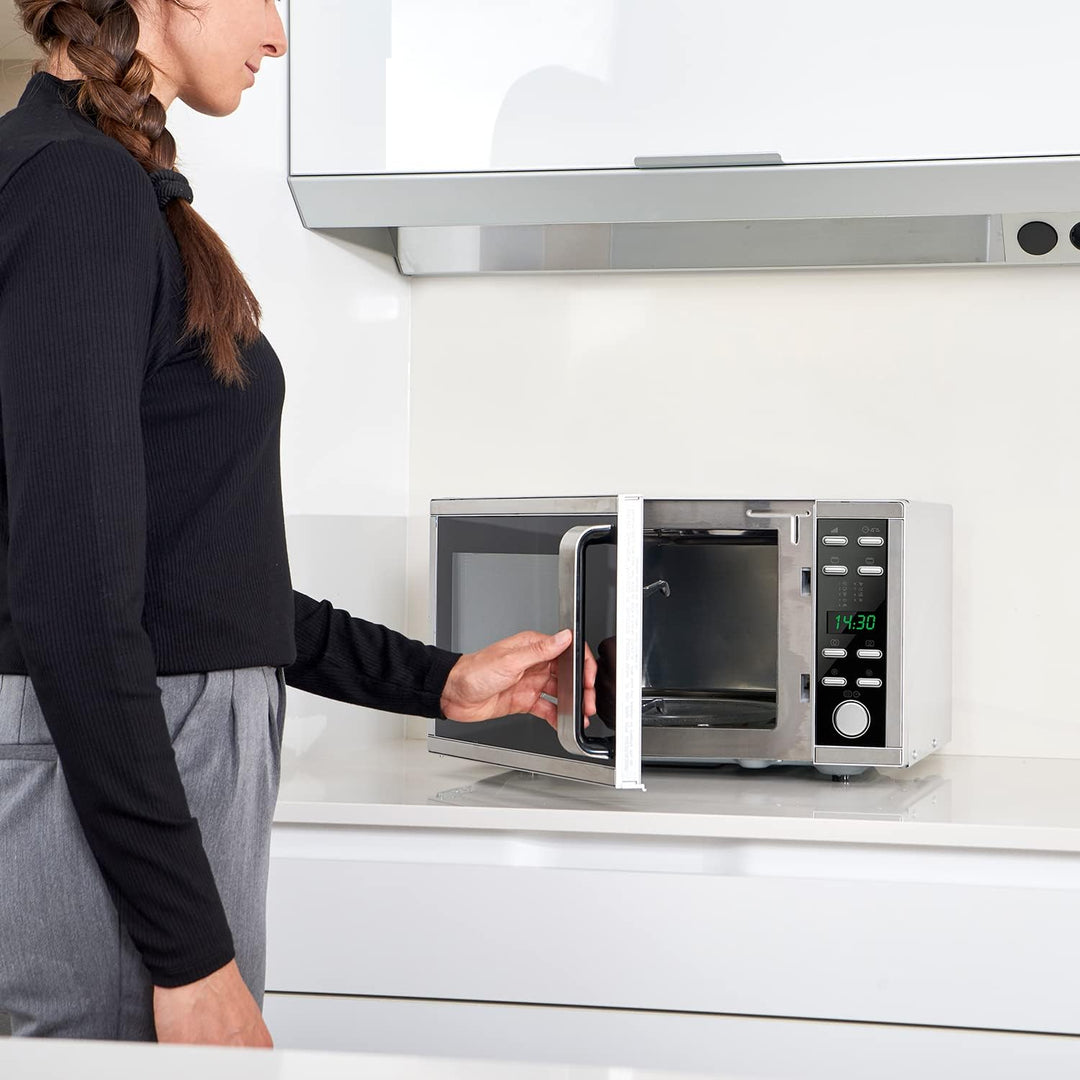 Black+Decker ES9700040B BXMZ901E Mikrowelle mit Grill und Konvektion, 25 liters, Grau Grill 25L