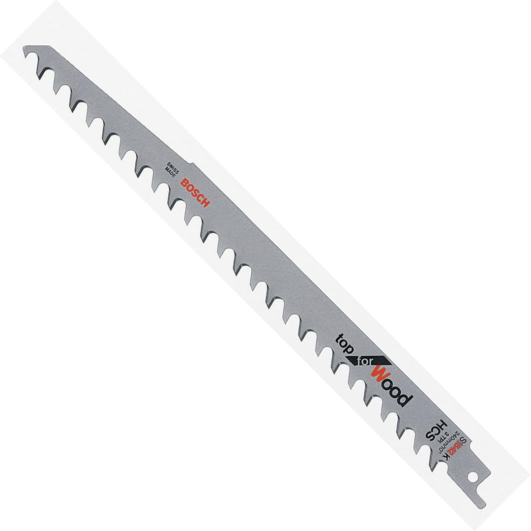 Bosch Professional 5 Stück Säbelsägeblatt S 1542 K Top for Wood (für Holz, 240 x 19 x 1,5 mm, Zubehö