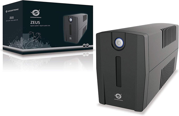 Conceptronic ZEUS02E 850VA 480W USV, 4 x IEC Socket 850 VA / 480 W 4 x IEC socket, 850 VA / 480 W 4