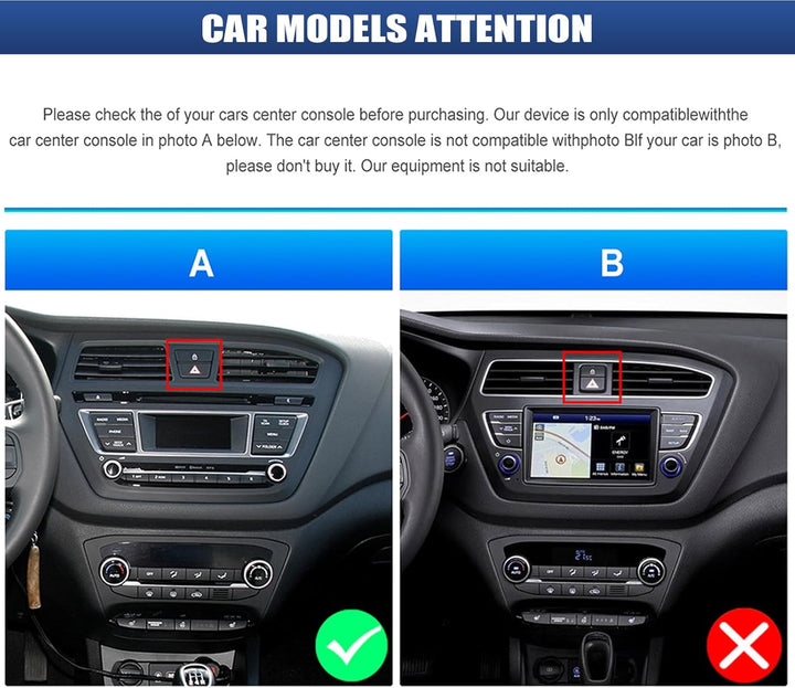 CAMECHO 2+64G Android 13 Navi Autoradio für Hyundai i20 2015-2018 mit 9 Zoll Touchscreen mit HD Rück