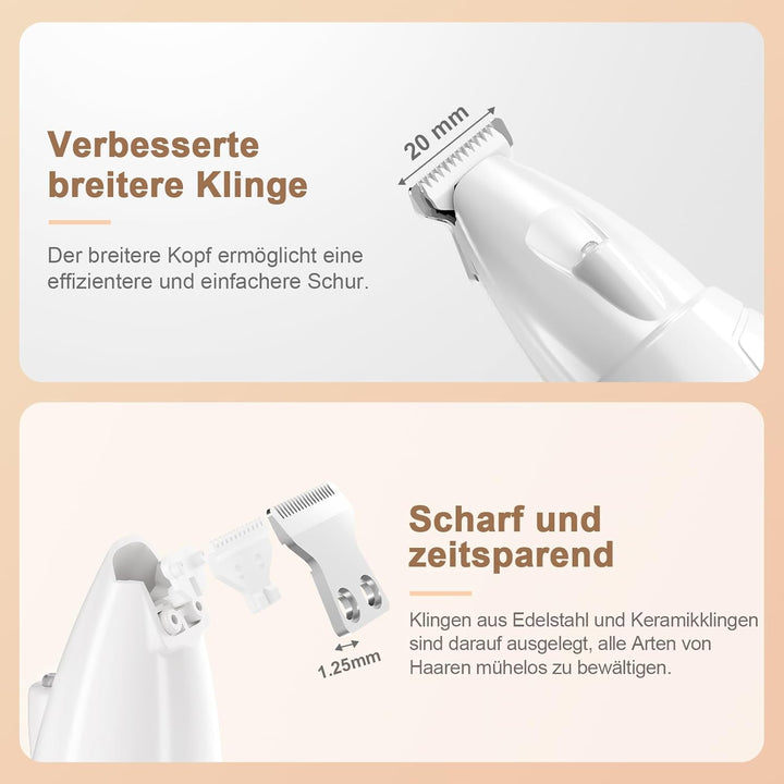 PawTrim Pro Pfotentrimmer für Hunde -Superleise, Wiederaufladbar mit LED & 100% Digitalanzeige. Kabe
