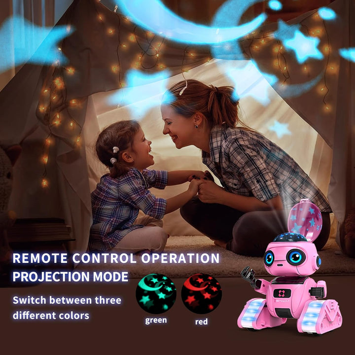 Roboter Spielzeug für Kinder – Wiederaufladbar, LED-Augen und Musik, RC-Roboter mit Gestensensor für