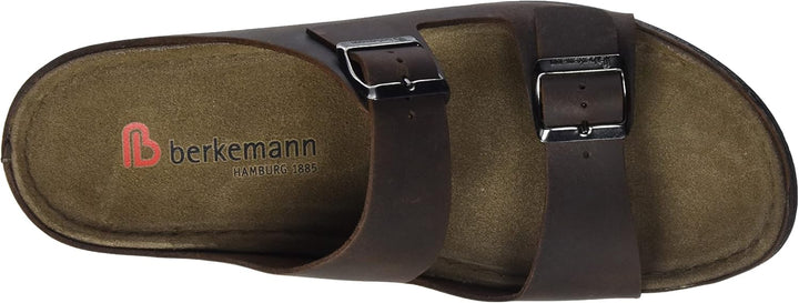 Berkemann Herren Adam Pantoletten 40 2/3 EU Dunkelbraun Schwarz, 40 2/3 EU Dunkelbraun Schwarz