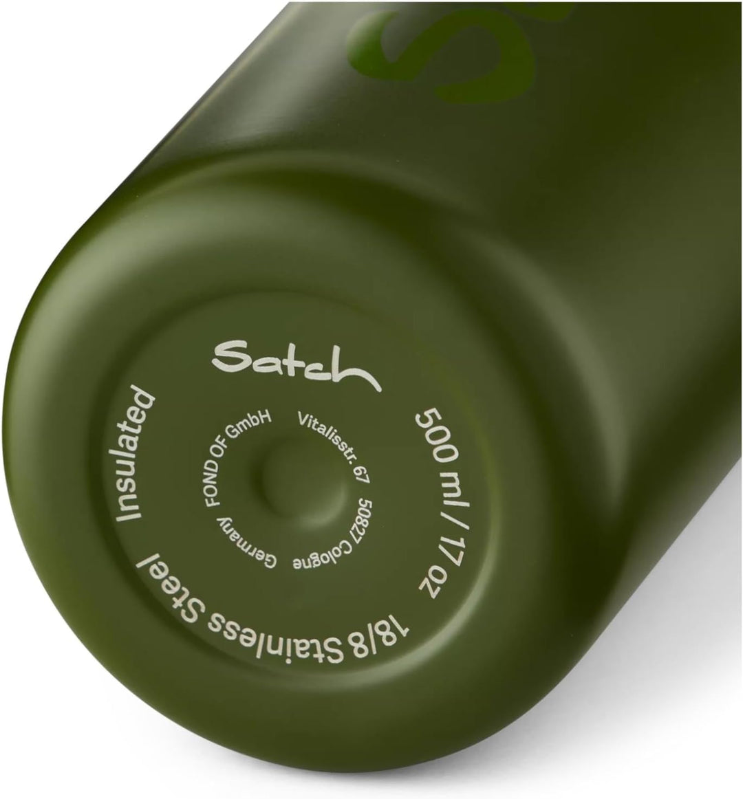 Satch aus Edelstahl BPA-frei 0,5l, Auslaufsicher und Kohlensäure geeignet, für Heisse und Kalte Getr