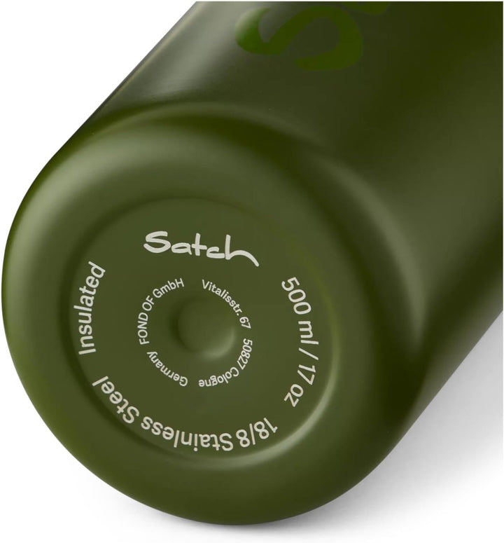 Satch aus Edelstahl BPA-frei 0,5l, Auslaufsicher und Kohlensäure geeignet, für Heisse und Kalte Getr