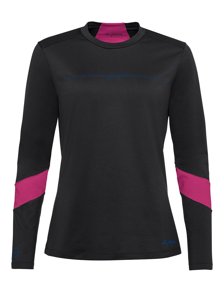 VAUDE Damen Women's Qimsa Ls Logo Shirt T-Shirt, 36 Schwarz