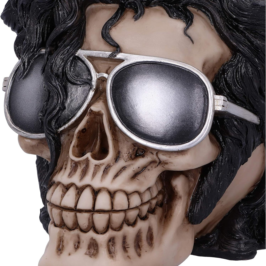 Nemesis Now Bad Michael Jackson King of Pop inspirierter Totenkopf, Schwarz, 16.5cm