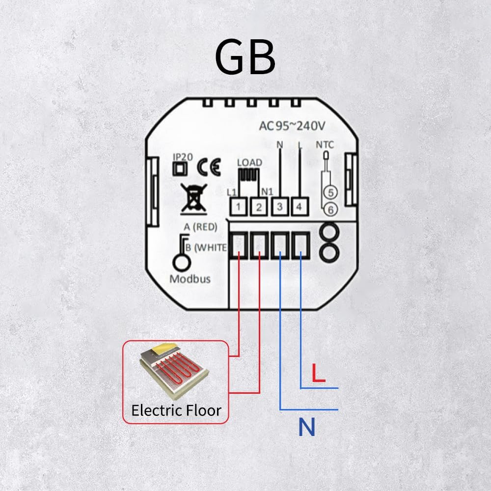 MOES Smart Tuya ZigBee Alexa Funk Elektrische Fussbodenheizung Thermostat für 16A Elektroheizung, Ko