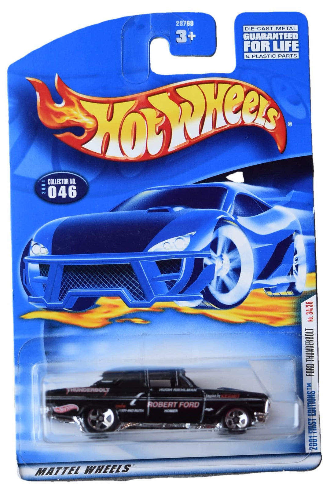 Hot Wheels Ford Thunderbolt - 2001 First Editions #46 - Schwarz