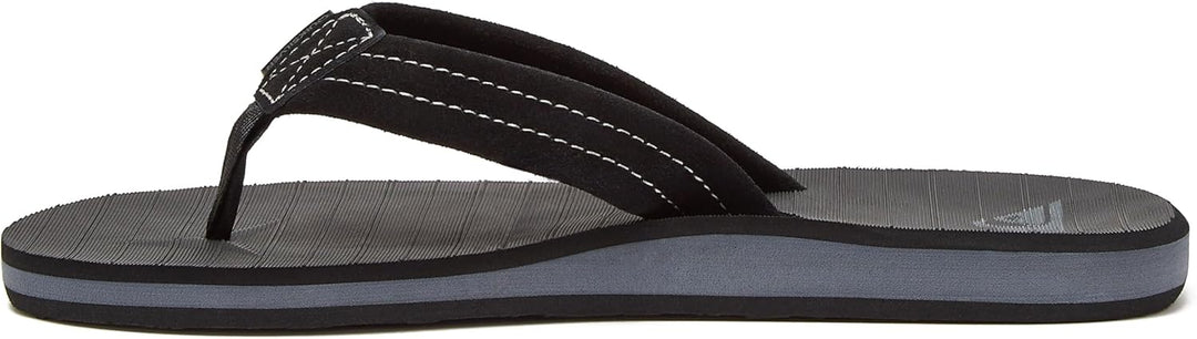 Quiksilver Carver Suede 3-Punkt Flip Flop Sandale, Braun Blau Rot, 43 EU 38 EU Solid Black, 38 EU So