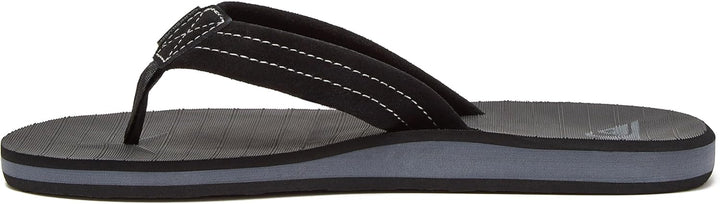Quiksilver Carver Suede 3-Punkt Flip Flop Sandale, Braun Blau Rot, 43 EU 38 EU Solid Black, 38 EU So
