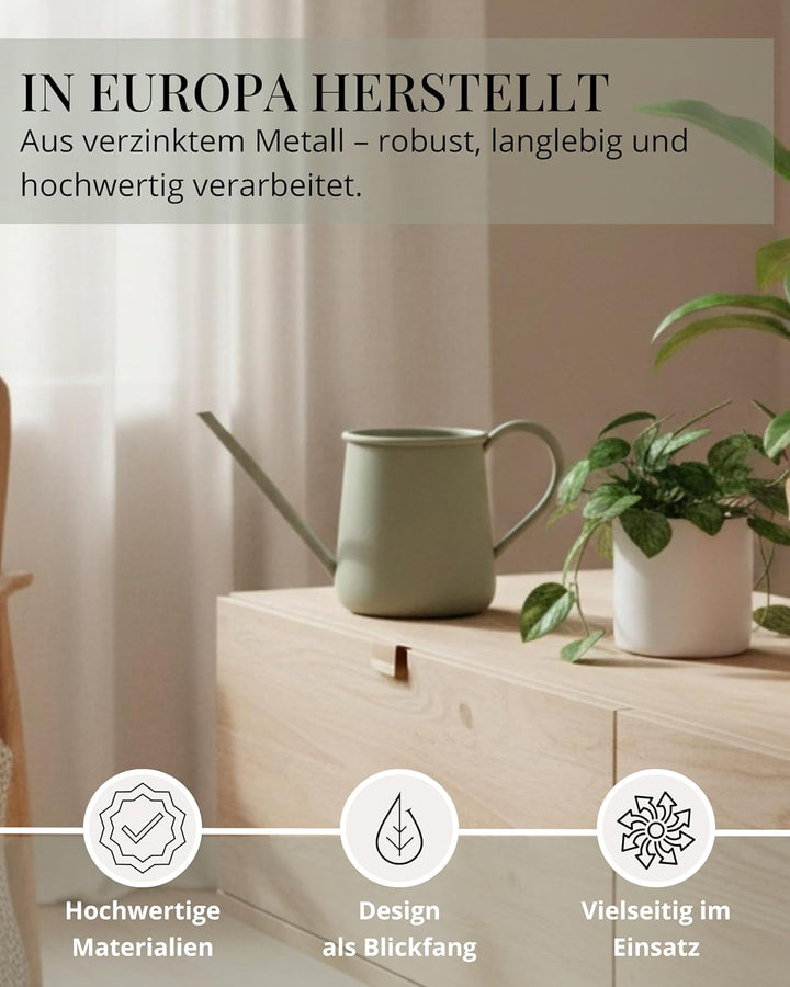 Livlig53 Giesskanne 1L, Giesskanne Zimmerpflanzen, Blumengiesskanne mit extra langem Ausguss, Giessk