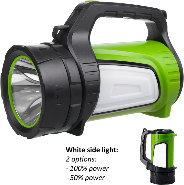 Maclean MCE345 LED 3 in 1 Wiederaufladbare Taschenlampe mit 2 Seitenlichtern und Powerbank Funktion