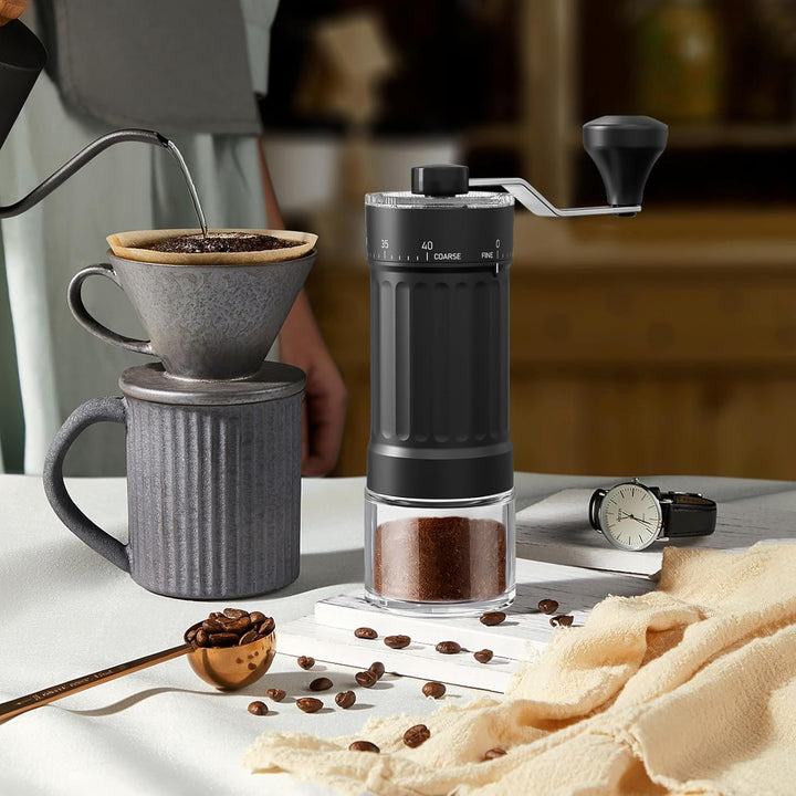 Manuelle Kaffeemühle, Externer Verstellbarer Handkaffeemühle, Kaffeemühle Verstellbarer Mahlgrad von